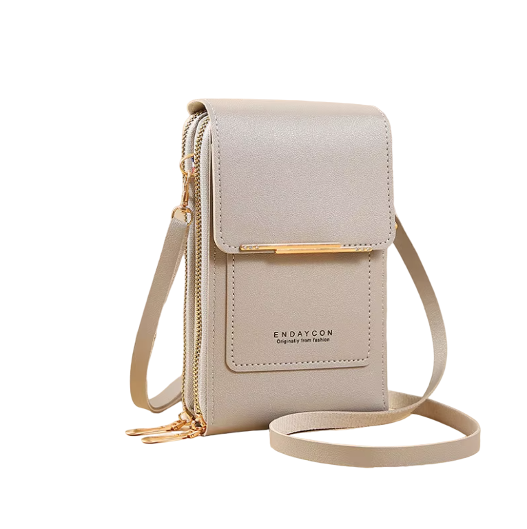 BOLSO MANOS LIBRES CON BILLETERA Y PORTACELULAR