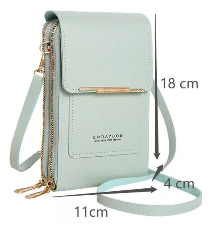 BOLSO MANOS LIBRES CON BILLETERA Y PORTACELULAR