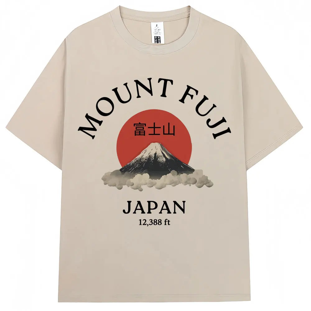 CAMISETA OVERSIZE UNISEX CON ESTAMPADO JAPONÉS HOKKAIDO VINTAGE