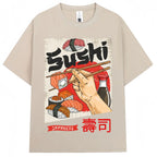 CAMISETA OVERSIZE UNISEX CON ESTAMPADO JAPONÉS HOKKAIDO VINTAGE