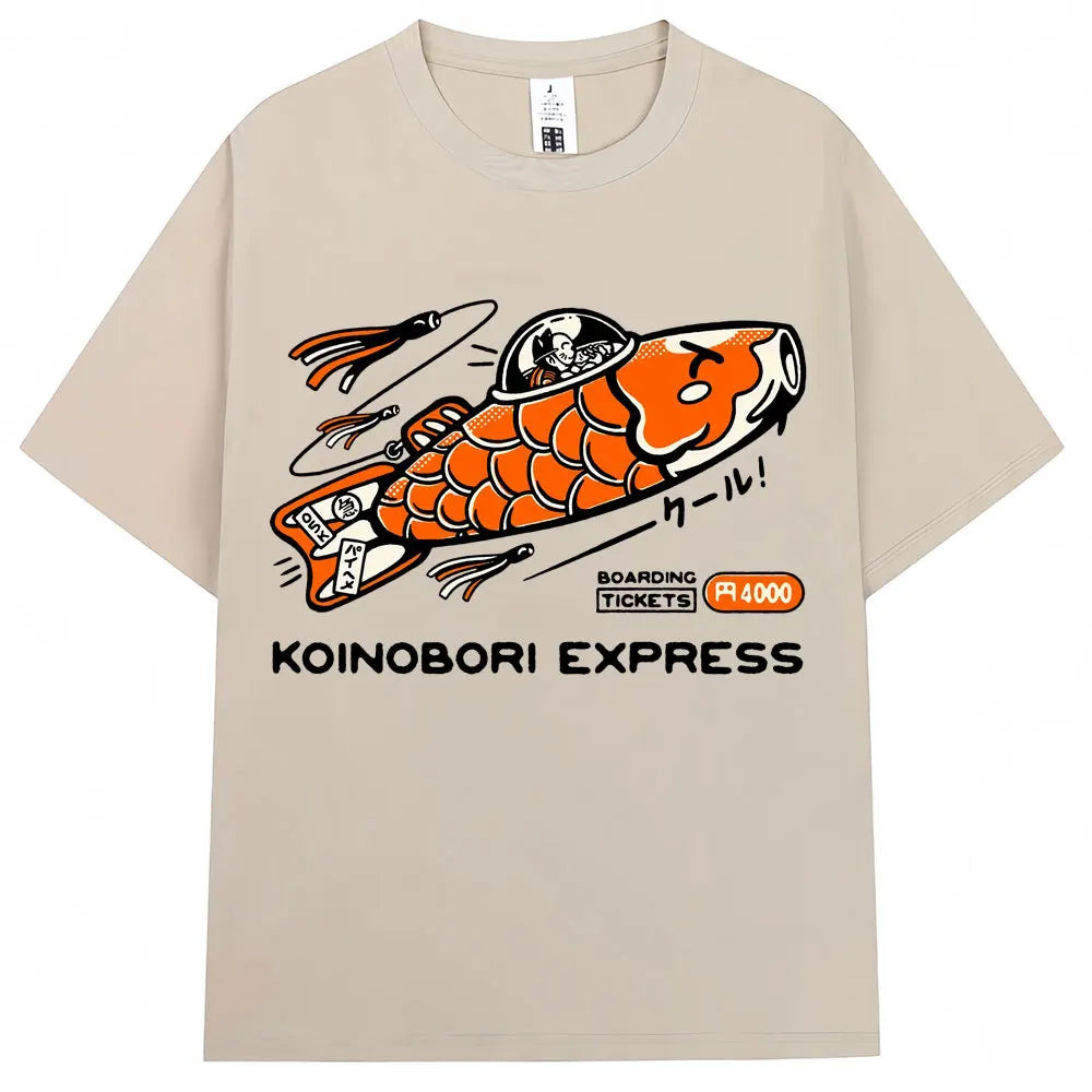 CAMISETA OVERSIZE UNISEX CON ESTAMPADO JAPONÉS HOKKAIDO VINTAGE