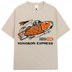 CAMISETA OVERSIZE UNISEX CON ESTAMPADO JAPONÉS HOKKAIDO VINTAGE